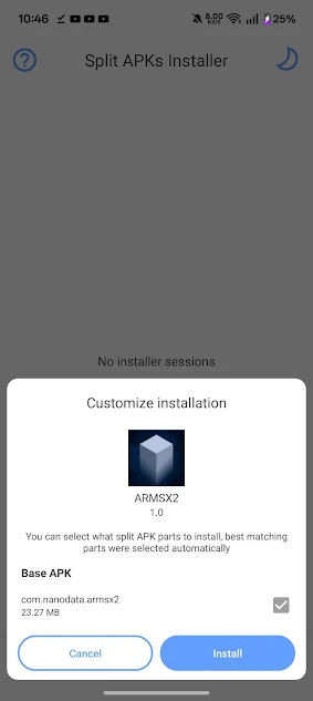 Screenshot of ARMSX2